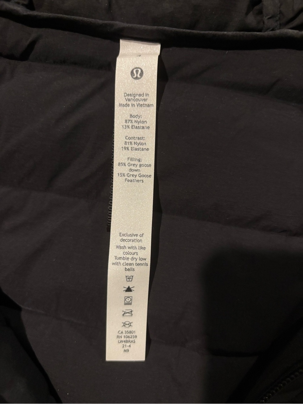 Lululemon black zip vest - Picture 8 of 8